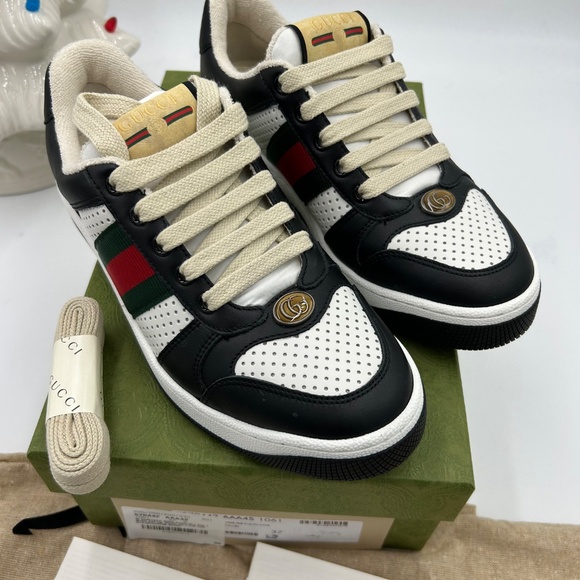 Women’s Gucci, screener leather trainers size 37 made in Italy - Picture 2 of 10